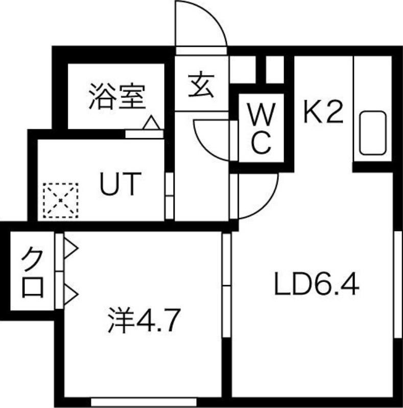 PRIME STAGE 4ー16(1LDK/2階)の間取り写真