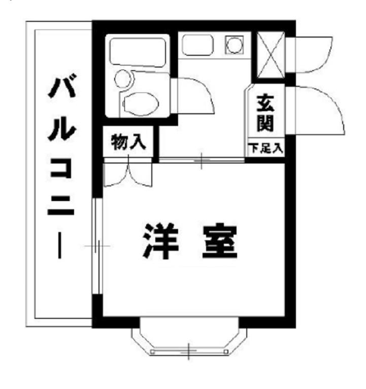 ステーションプラザ多摩川(1K/3階)の間取り写真