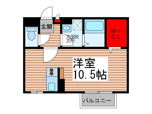 モナリエ古ヶ崎II(ワンルーム/1階)の間取り写真