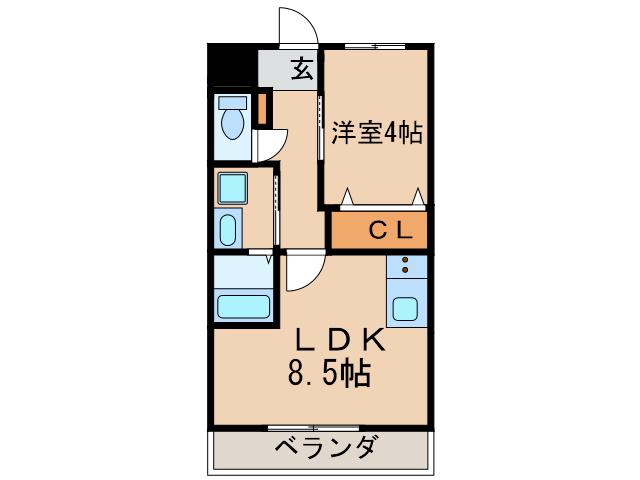 プリオール(1LDK/3階)の間取り写真