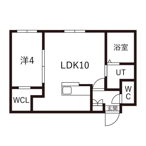 LUXIA NANGO(1LDK/4階)の間取り写真