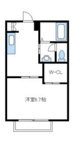 ヴェルデ玉川学園(1K/1階)の間取り写真