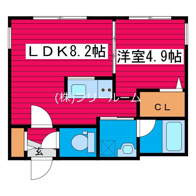 S-FORT月寒(1LDK/3階)の間取り写真