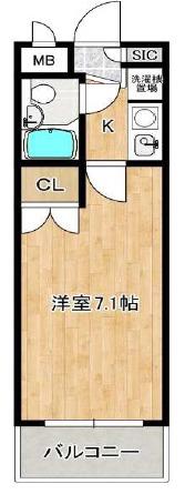 ジョイフル中野南台(1K/4階)の間取り写真