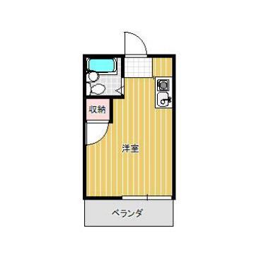 リバティーハウス(ワンルーム/1階)の間取り写真