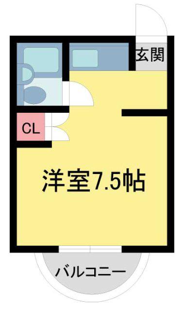 G.COURT阪急石橋阪大前(ワンルーム/3階)の間取り写真