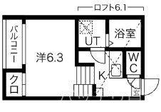 パルクカナヤマ1(1K/1階)の間取り写真