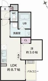 JACK YABAII(1LDK/1階)の間取り写真