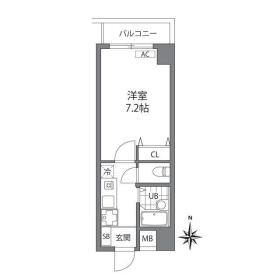 府中プレイス(1K/4階)の間取り写真