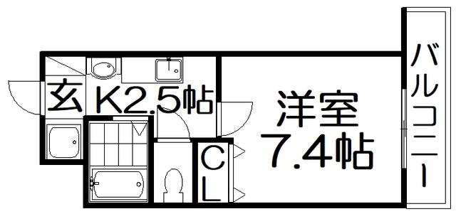 MPLAZA香里壱番館(1K/7階)の間取り写真