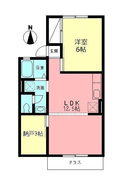 ミキハイツ(1SLDK/1階)の間取り写真