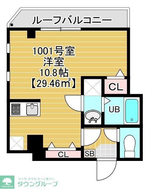 ソラトワーヌ(ワンルーム/10階)の間取り写真