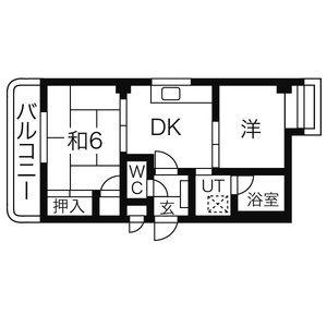 トレンツマンション(2DK/3階)の間取り写真