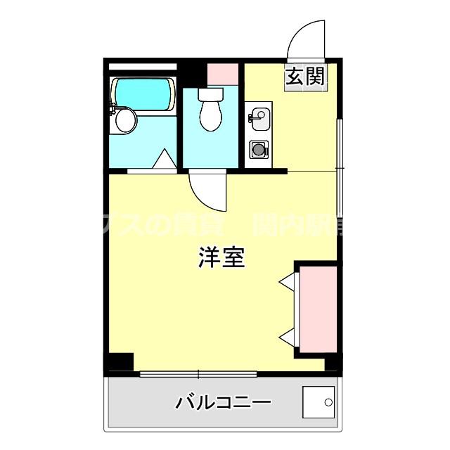 東光レジデンス阪東橋(ワンルーム/2階)の間取り写真