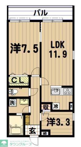 FARE KAMEIDO(1SLDK/1階)の間取り写真