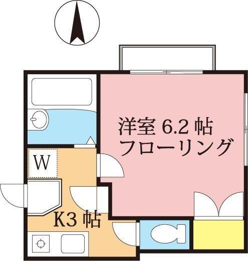 メゾンド・カワラブキ(1K/2階)の間取り写真