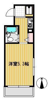 ルミエール(1K/5階)の間取り写真