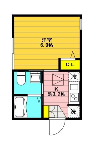 MONT BLEU(1K/1階)の間取り写真