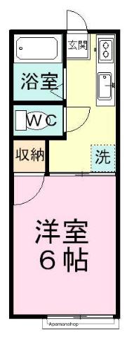 フォーブル日大通(1K/2階)の間取り写真
