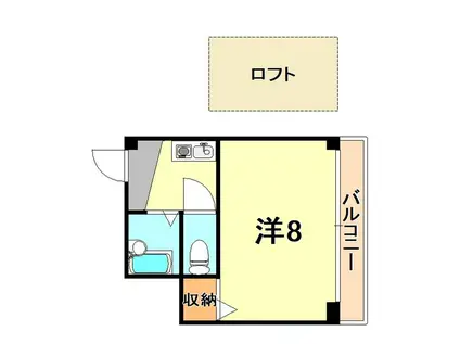 メゾンドピュア(ワンルーム/3階)の間取り写真