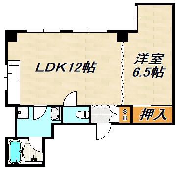 コースト須磨浦(1LDK/1階)の間取り写真