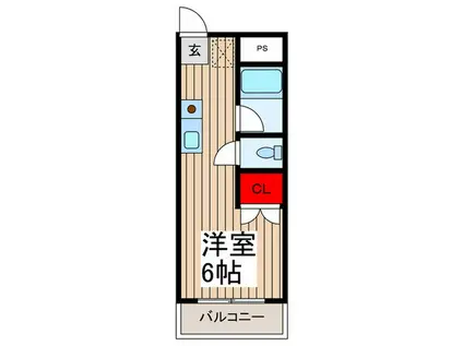 ソフィア谷塚(ワンルーム/1階)の間取り写真