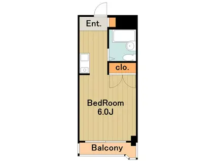 ホワイトウィング越野(1K/3階)の間取り写真