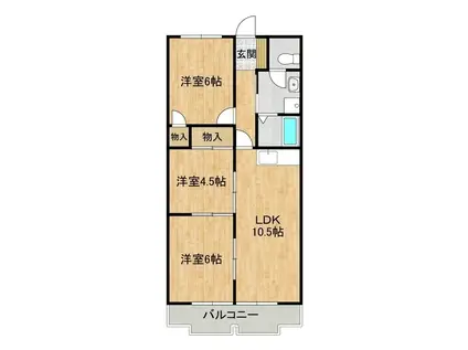 パークリッヂ(3LDK/3階)の間取り写真