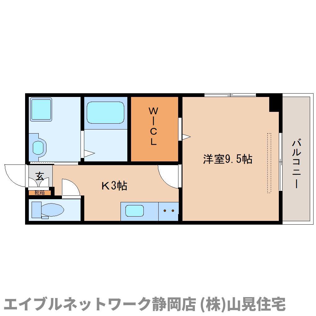 FRESCO(1K/2階)の間取り写真