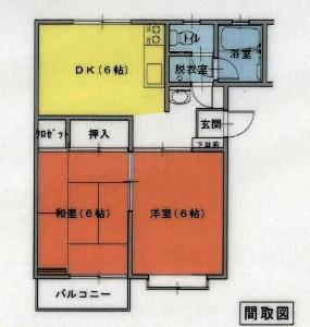 コーポY.S.K(2DK/2階)の間取り写真