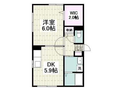 HEBEL QUINCEへーベルクインス(1DK/1階)の間取り写真