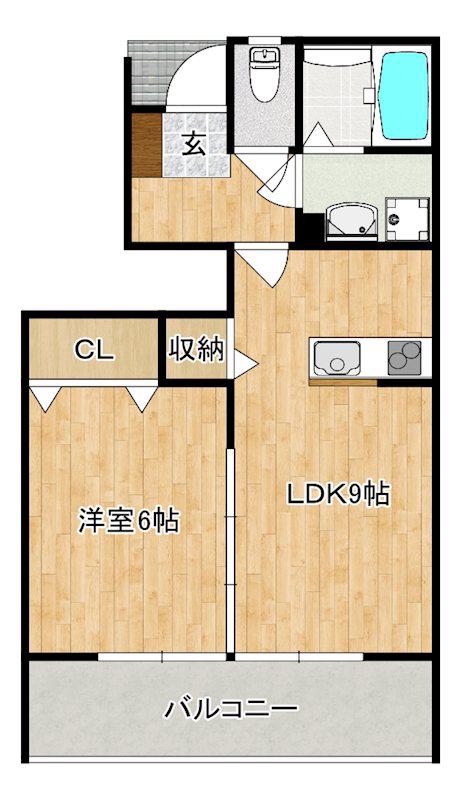 グランオペラ(1LDK/1階)の間取り写真