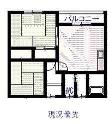 コーポ金谷A.B(2DK/1階)の間取り写真