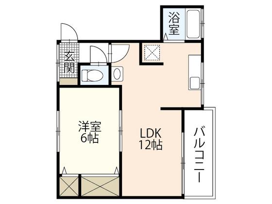 田渕ビル(1LDK/3階)の間取り写真