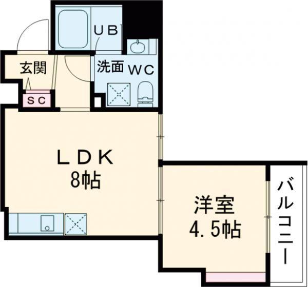 VIVIA(1LDK/5階)の間取り写真