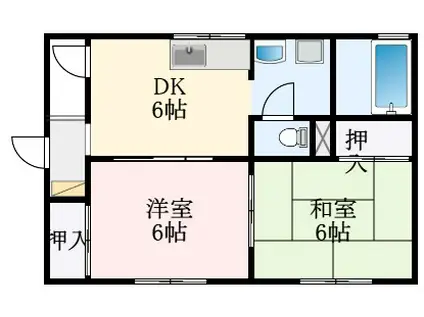 メゾン・ヒロ(2DK/2階)の間取り写真