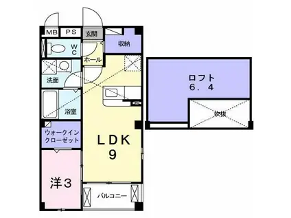 COMPANY-VIII(1LDK/2階)の間取り写真