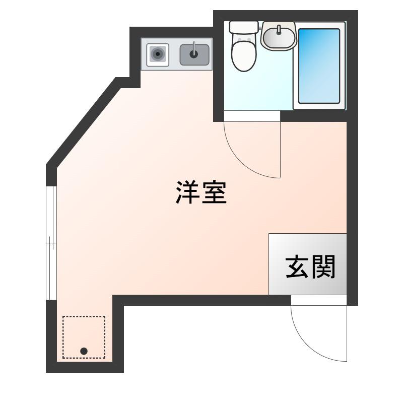 EX21瓦林(ワンルーム/2階)の間取り写真