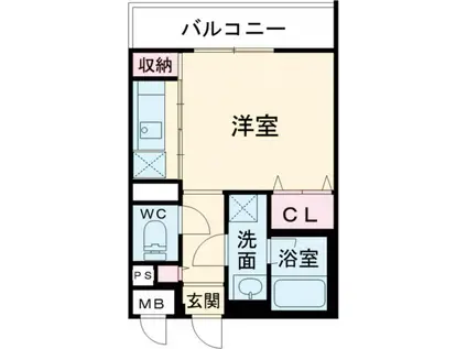 エルピスN5(ワンルーム/2階)の間取り写真