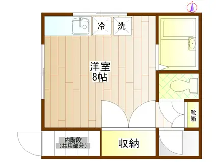 いずみコーポ(ワンルーム/2階)の間取り写真