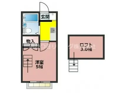 プラザドゥセーヌB棟(1K/1階)の間取り写真