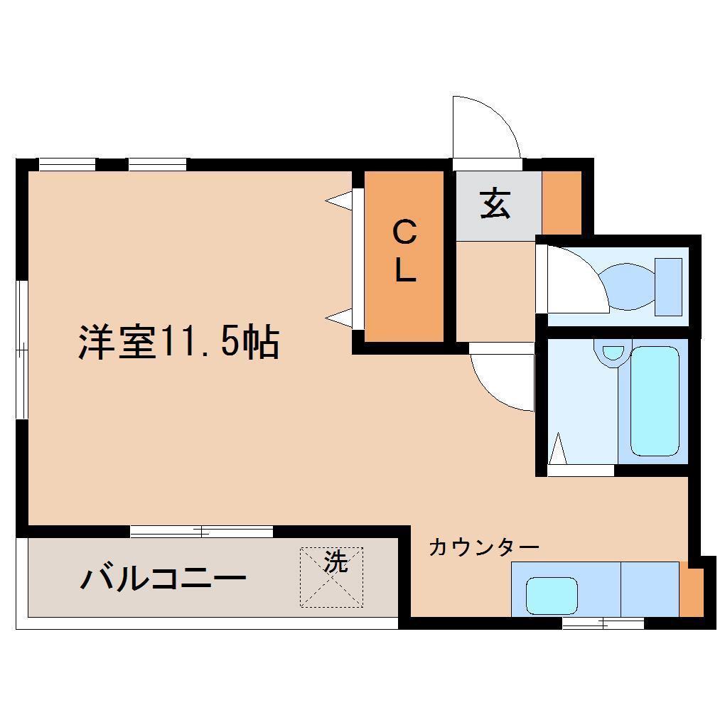 シーラカンス(ワンルーム/7階)の間取り写真