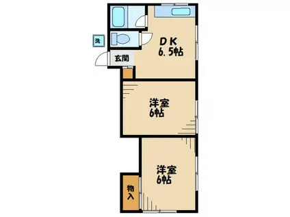 Mハイツ(2DK/2階)の間取り写真
