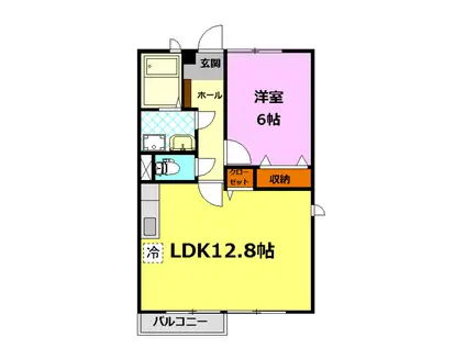 エクセル・アーバンA(1LDK/1階)の間取り写真