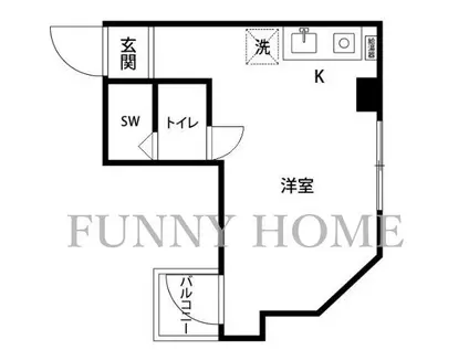 メゾン・ド・オルム(ワンルーム/6階)の間取り写真