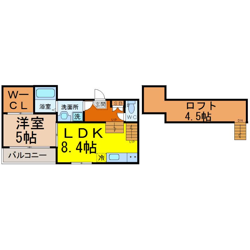 MAISON LAFRE(1LDK/1階)の間取り写真