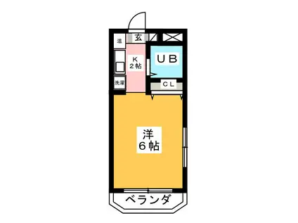 エクセランス岐阜東(ワンルーム/4階)の間取り写真