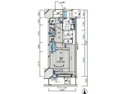 メインステージ北千住V(1K/5階)の間取り写真