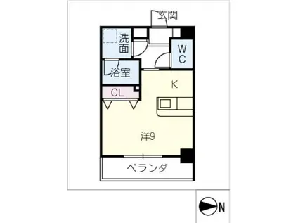 グランテラス熱田(ワンルーム/2階)の間取り写真