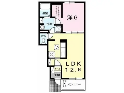 M・バンテ フォトゼッツェン(1LDK/1階)の間取り写真